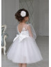 Ivory Lace Tulle Flower Girl Dress Baptism Dress